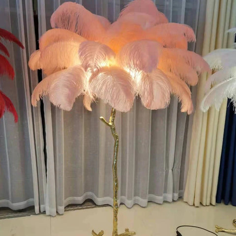 Feather Floor and Table Lamp for Bedrooms and Decorative Living Spaces