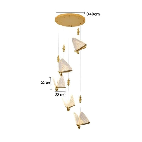 Butterfly LED Pendant Light for Bedrooms, Kitchens, and Entryways