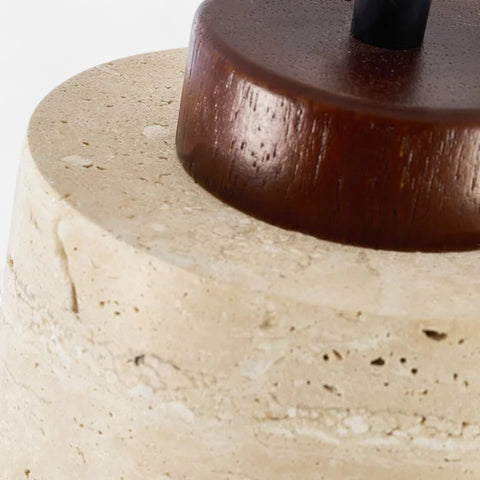 Wabi-Sabi Stone Pendant Light – Japanese Modern Bedroom Chandelier