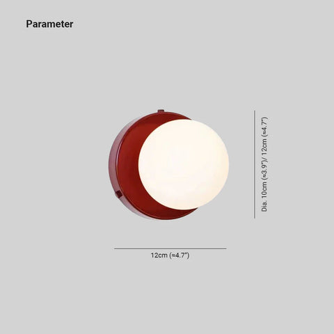 Modern Glass Globe Wall Sconce for Bedrooms, Hallways, and Dining Areas
