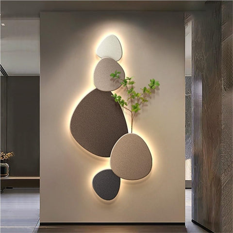 Modern Organic LED Wall Light with Indirect Ambient Lighting for Contemporary Interiors