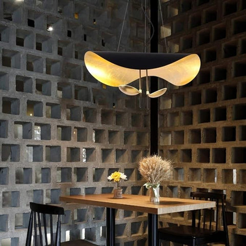 Sculptural Metal LED Pendant Light for Dining Rooms and Living Spaces