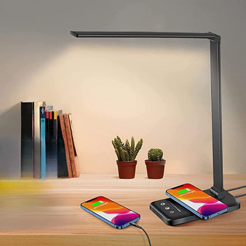 Adjustable LED Desk Lamp with Touch Controls, Dimmable Settings and USB Port