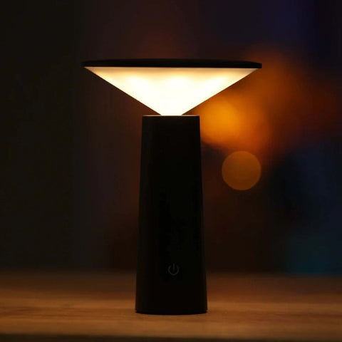 Minimalist Rechargeable LED Table Lamp with 360° Rotating Head and Dimmable Light