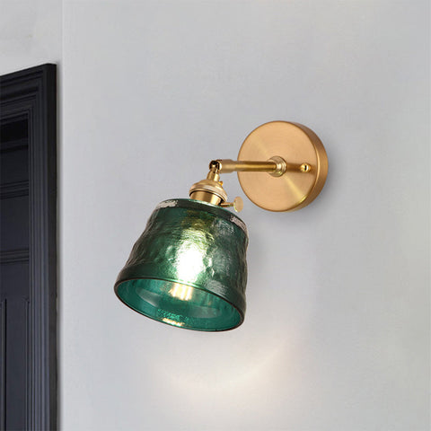 Adjustable Wall Sconce with Glass Shade