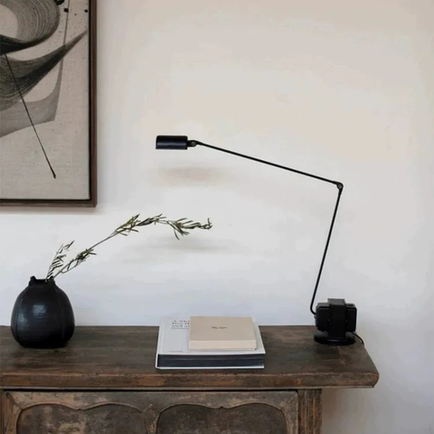 Desk Lamp with Articulated Metal Arm and Adjustable LED Light