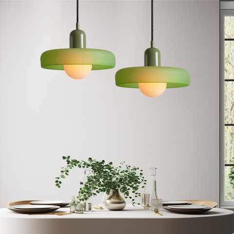 Bauhaus Glass Pendant Light with Adjustable Suspension for Modern Interiors