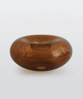 Amber Glass Globe Flush-Mount Ceiling Light