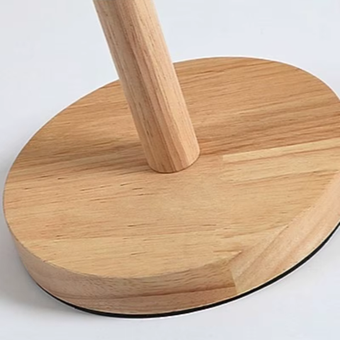 Floor Lamp with Woven Bamboo Column and Plug-In Light