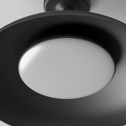 Ceiling Light with Semi-Flush Metal Dome for Outdoor Porches