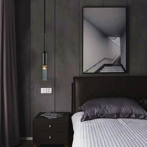 Smoked Glass Bottle Pendant Light for Kitchen Islands and Bedside Use