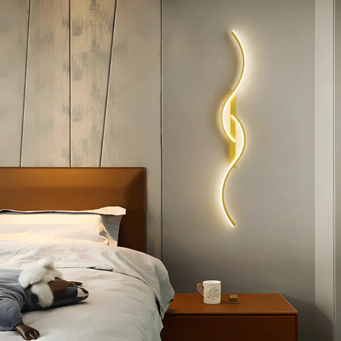 Modern Sculptural LED Wall Light with Soft Indirect Ambient Lighting