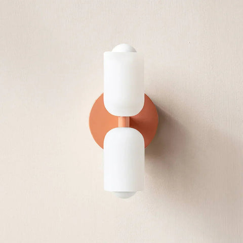 Modern Double-Light Wall Sconce with Upward and Downward Lighting for Indoor Spaces