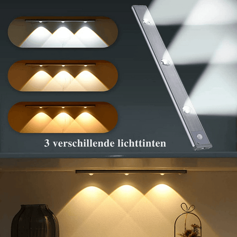 Rechargeable Motion Sensor LED Cabinet Light with Magnetic Installation and USB Charging