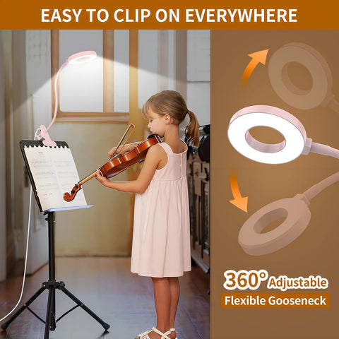 LED Desk Clamp Lamp with Flexible Gooseneck, 3 Color Modes and 10 Brightness Levels