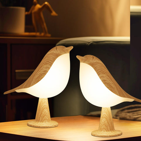 Rechargeable Bird-Shaped LED Table Lamp with Adjustable Brightness for Bedroom