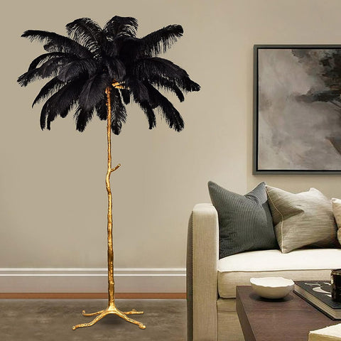 Feather Floor and Table Lamp for Bedrooms and Decorative Living Spaces
