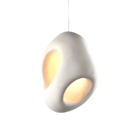 Pendant Light with Sculptural Resin Pebble Form