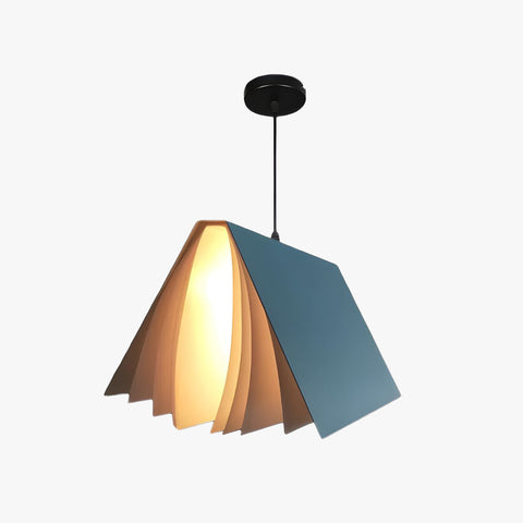 Pendant Light with Folded Book-Shaped Shade