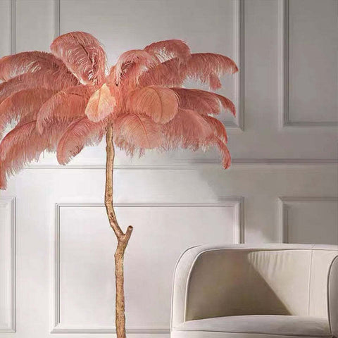 Feather Floor and Table Lamp for Bedrooms and Decorative Living Spaces