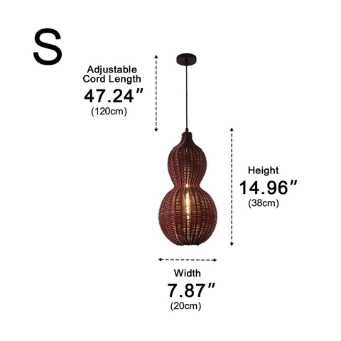 Outdoor Pendant Light with Woven Synthetic Vine Shade