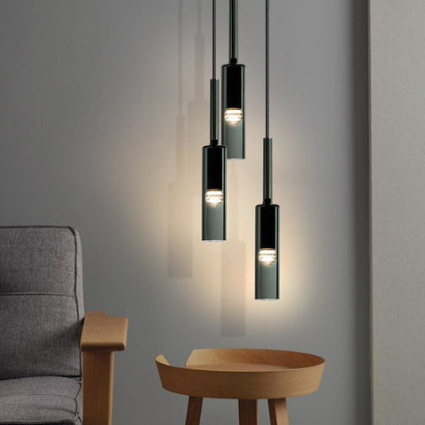 Smoked Glass Bottle Pendant Light for Kitchen Islands and Bedside Use