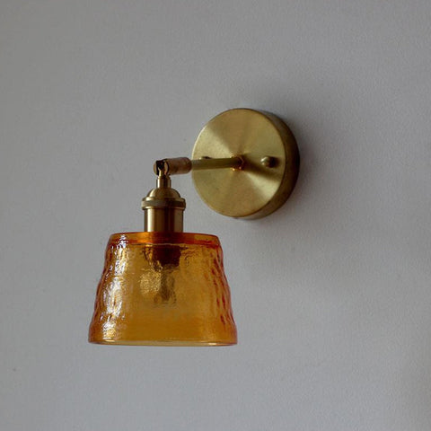 Adjustable Wall Sconce with Glass Shade