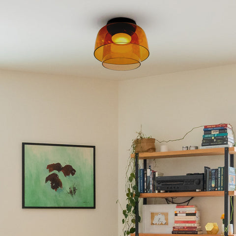 Modern Layered Glass LED Ceiling Light for Contemporary Living Spaces