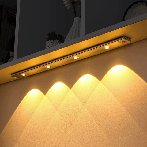 Rechargeable Motion Sensor LED Cabinet Light with Magnetic Installation and USB Charging