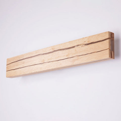 Wood LED Wall Sconce with Linear Light Detail