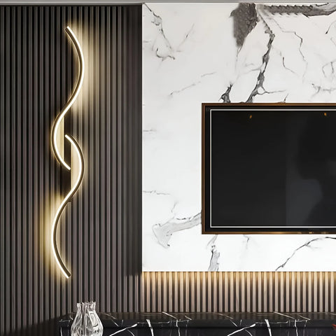 Modern Sculptural LED Wall Light with Soft Indirect Ambient Lighting