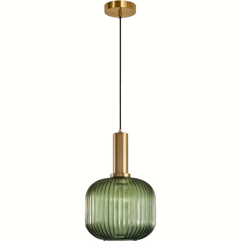 Modern Ribbed Glass Pendant Light
