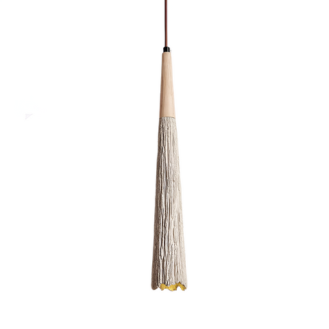 Pendant Light with Cement Shade and Wabi-Sabi Texture