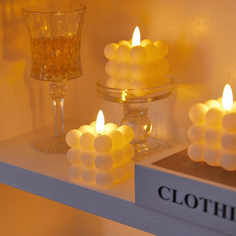Realistic Flameless LED Candle Set with Flickering Flame Effect for Home Decor