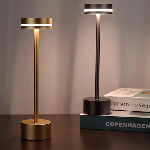 Rechargeable Aluminum LED Table Lamp with Touch Dimming