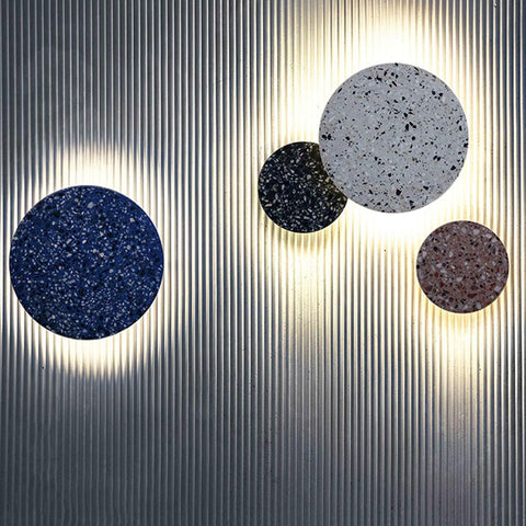 Scandinavian Terrazzo LED Wall Lamp with Modern Minimalist Circular Design