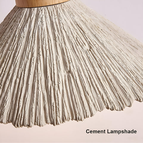 Pendant Light with Cement Shade and Wabi-Sabi Texture