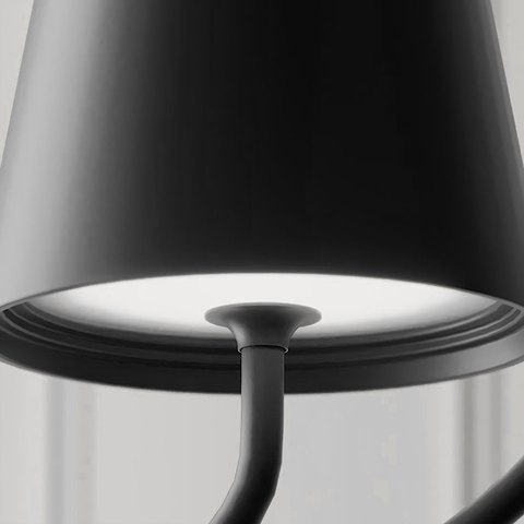 Rechargeable LED Pendant Lamp with Circular Frame, Touch Dimming and Warm Light