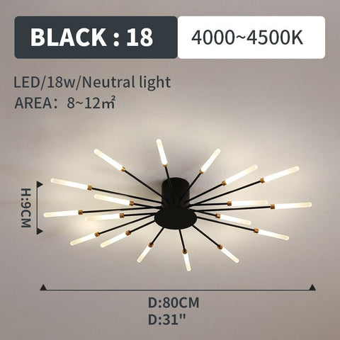 Starburst Multi-Arm LED Ceiling Light