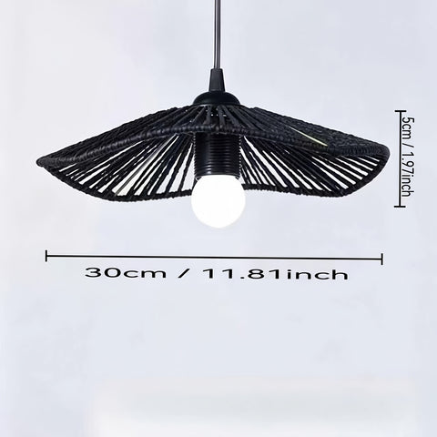 Woven Natural Fiber Pendant Light