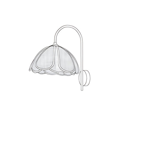 Retro Rattan Wall Light with Metal Frame for Bedroom