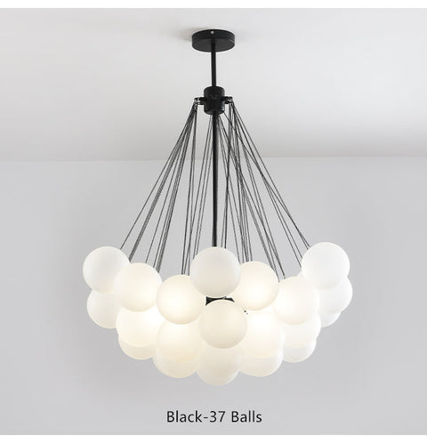 Glass Globe Chandelier for Living Room and Dining Room Lighting