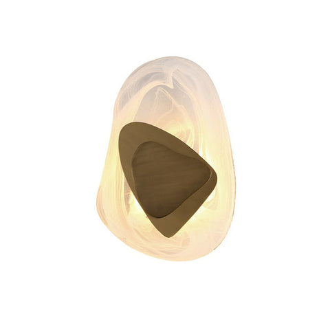 Wall Light with Sculptural Water-Ripple Diffuser