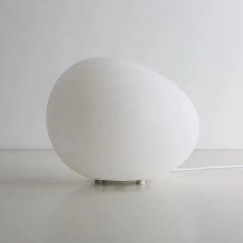 Table Lamp with Smooth Pebble Shape and Three Light Colors