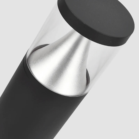 Pathway Light with Cylindrical Post and LED Lantern Head