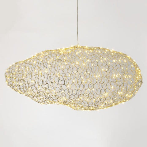 Metal Mesh Cloud Pendant Light for Modern Living and Dining Spaces