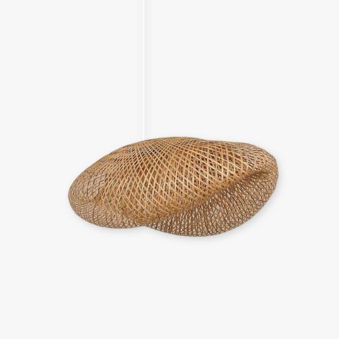 Handwoven Bamboo Pendant Light for Dining Rooms and Modern Living Spaces