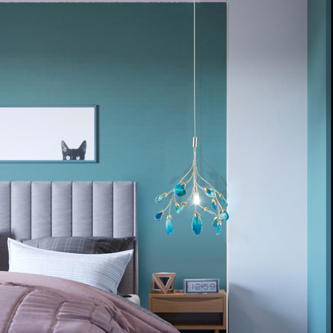 Branch-Style Glass Chandelier for Bedrooms and Living Room Lighting