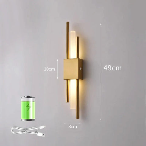 Modern LED Wall Sconce with Staggered Rod Design