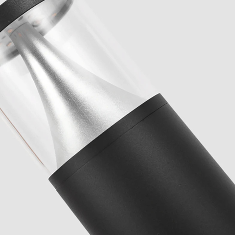 Pathway Light with Cylindrical Post and LED Lantern Head